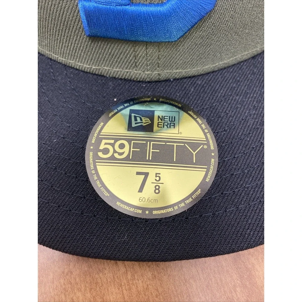 New Era Detroit Tigers 59FIFTY Fitted Hat Cap Tiger Stadium Patch‎ 7 5/8 Olive